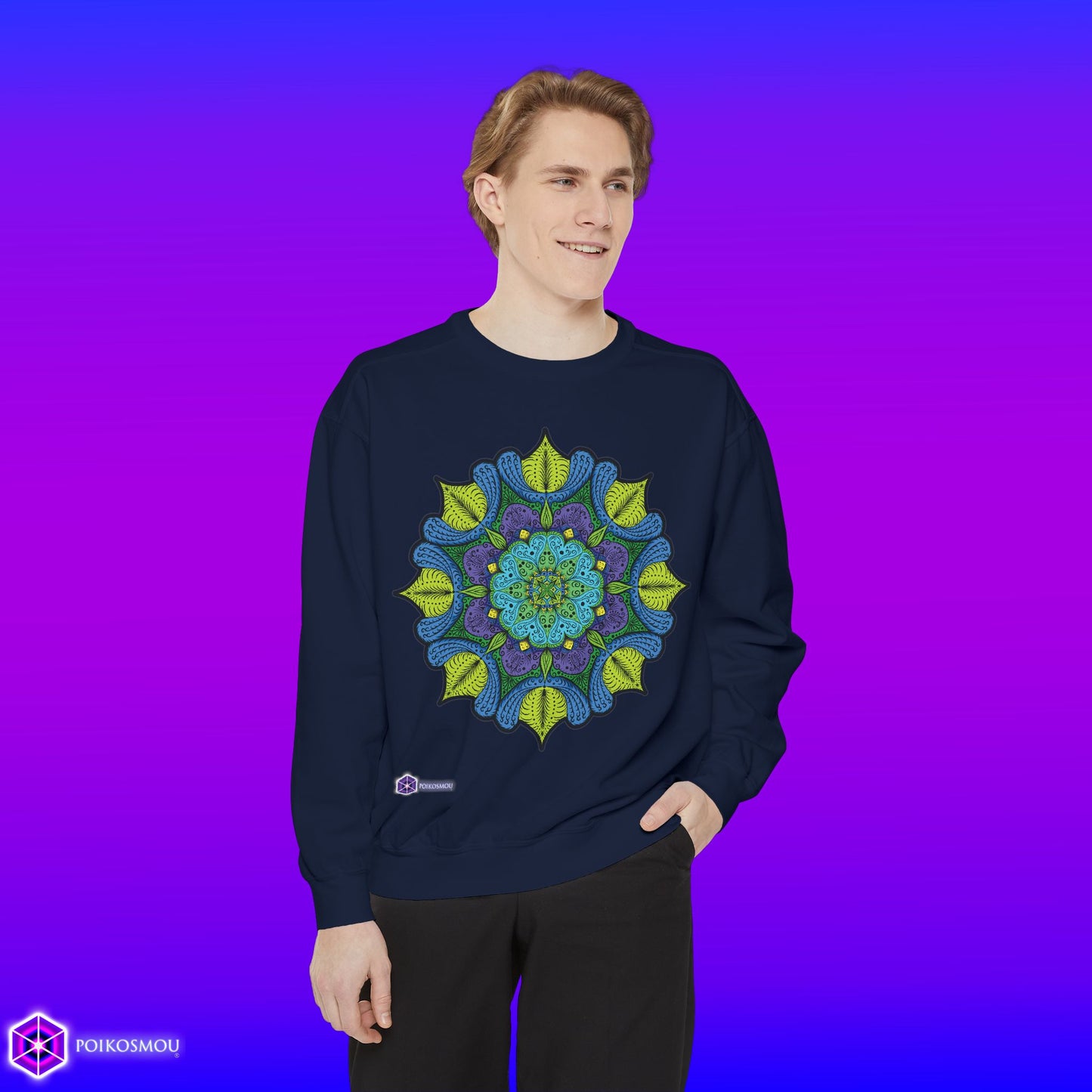 Mandala 5 Slash Sweatshirt by  POIKOSMOU