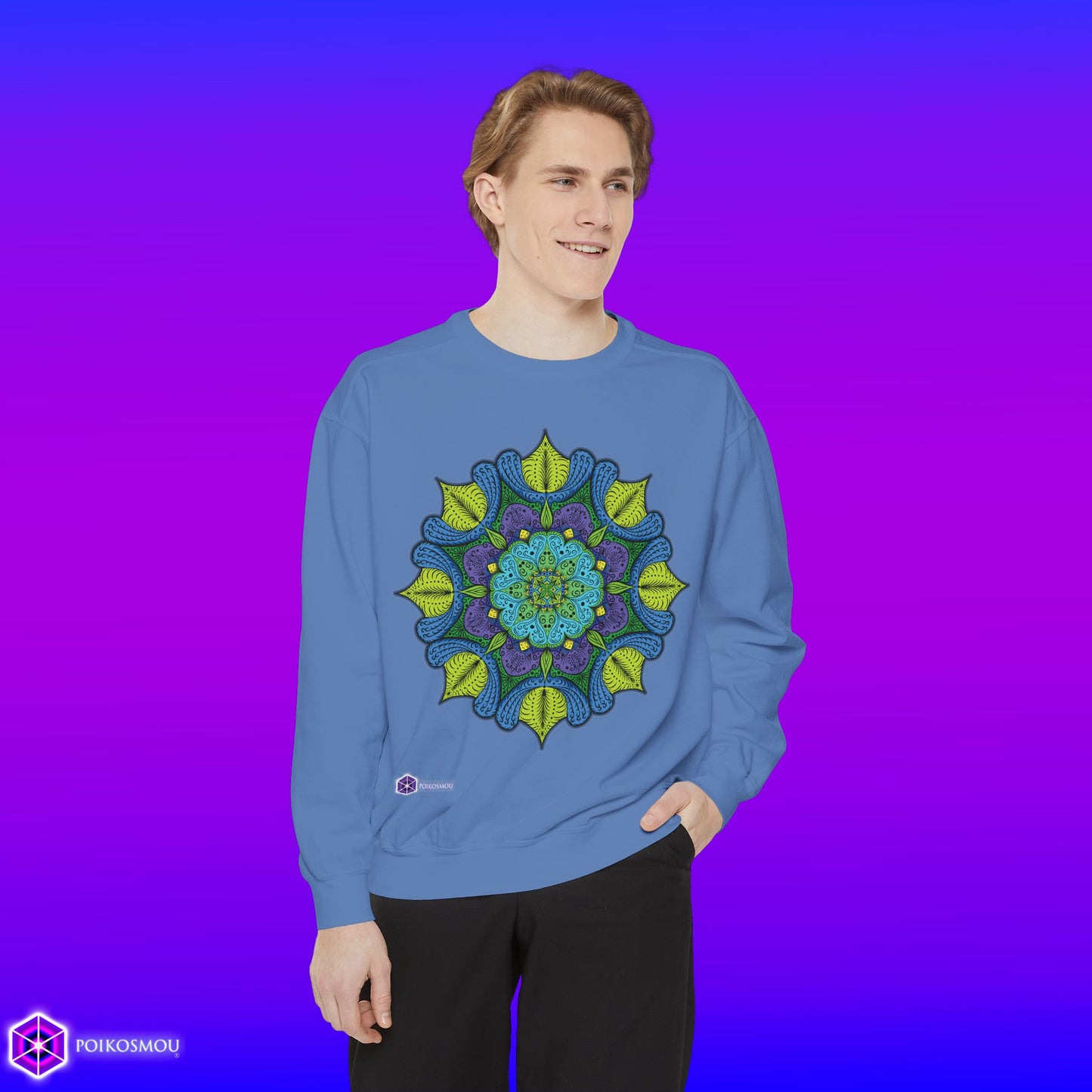 Mandala 5 Slash Sweatshirt by  POIKOSMOU