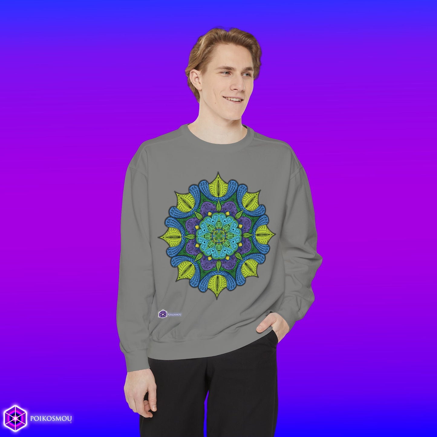 Mandala 5 Slash Sweatshirt by  POIKOSMOU